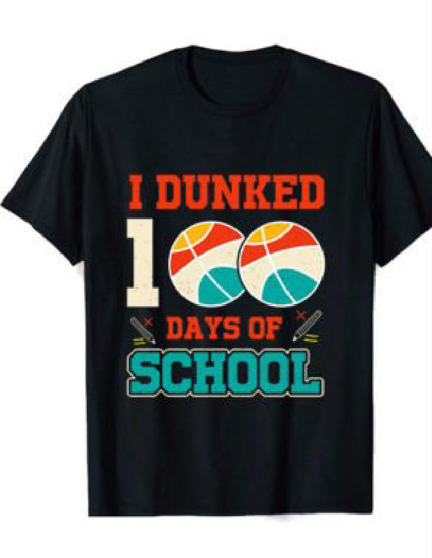 I dunked 100 days of school youth t-shirt