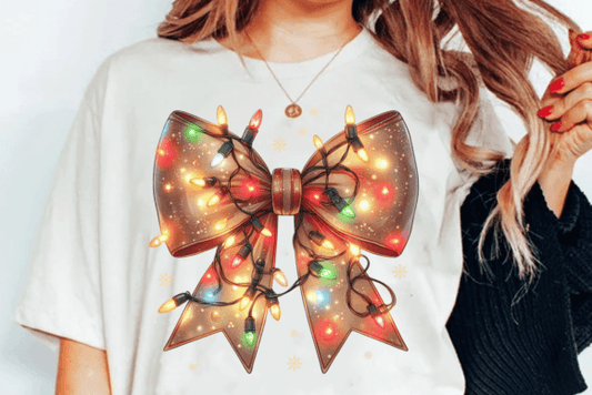 Christmas Light Coquette Bow