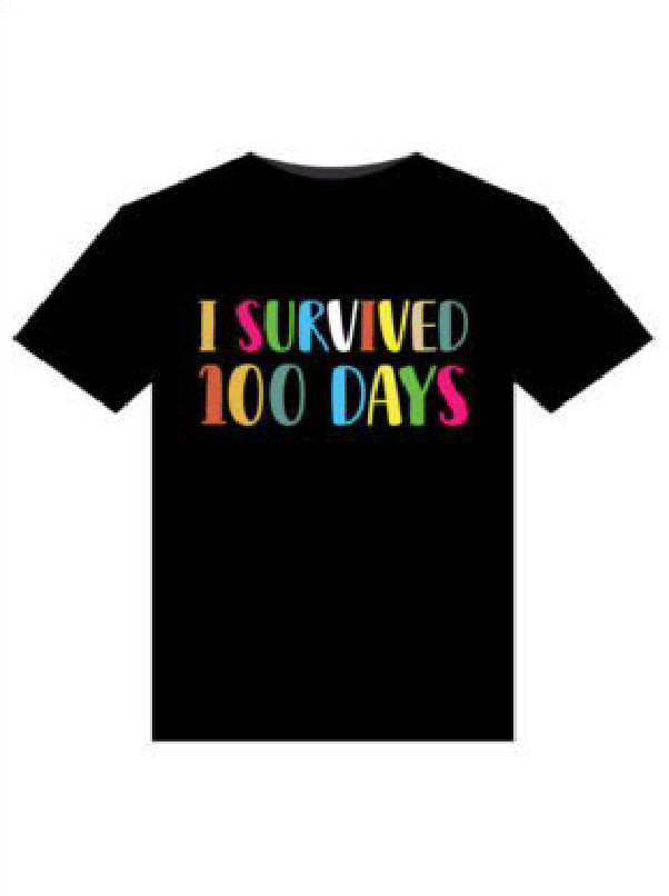 I survived 100 Days Adult shirt