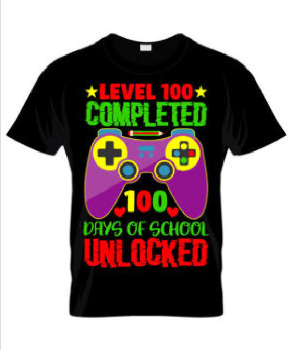 Level 100 days unlocked youth t-shirt