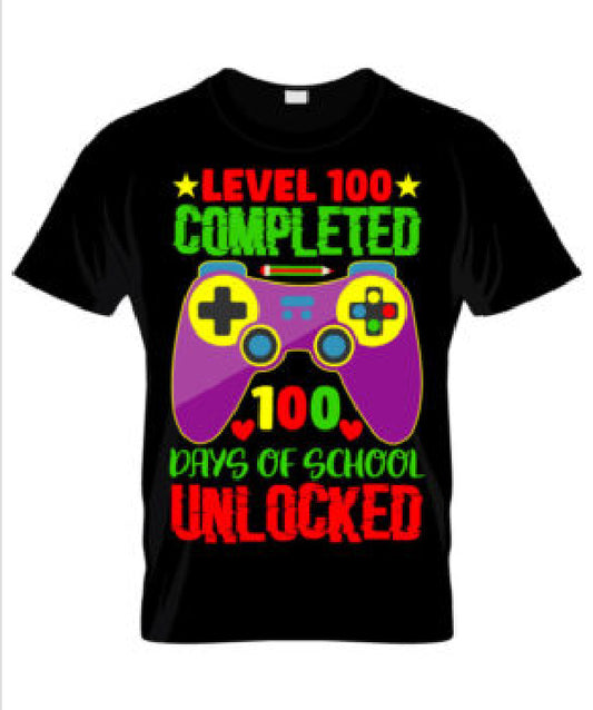 Level 100 days unlocked youth t-shirt