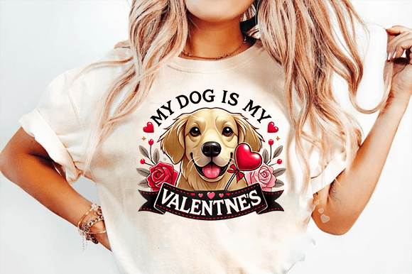 My Dog is my valentine t-shirt