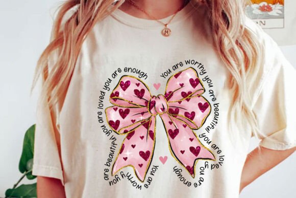 Valentines coquette bow shirt