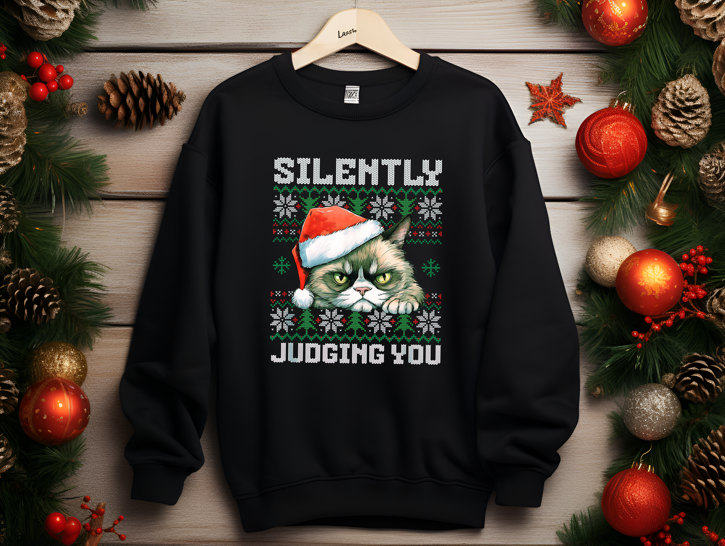 Silently Judging ugly sweater